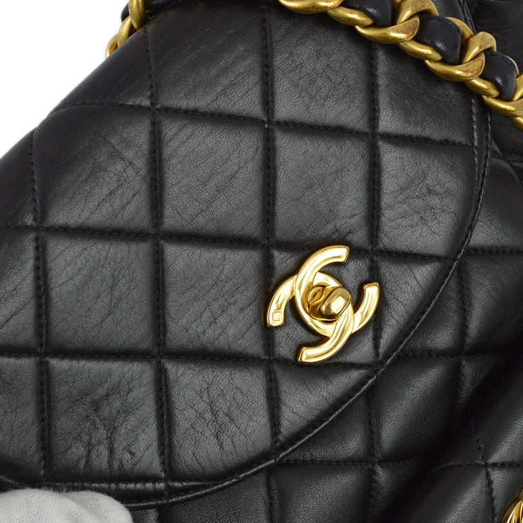 Chanel 1996-1997Black Lambskin Large Duma Backpack