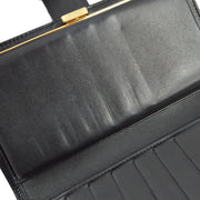 Chanel 2004-2005 Black Caviar Timeless Long Wallet