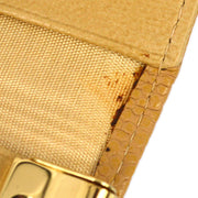 Chanel 2003-2004 Beige Caviar Key Case Small Good