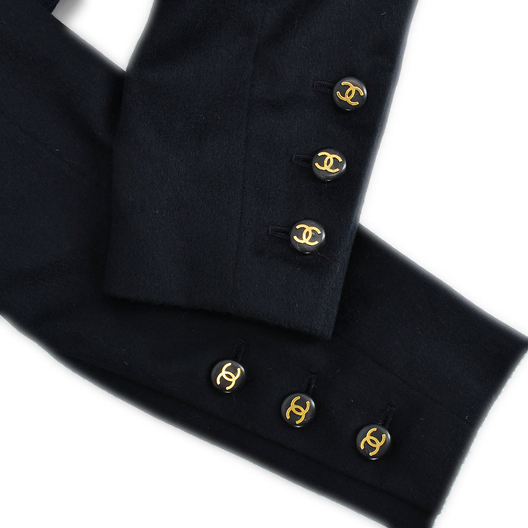 Chanel Fall 1993 CC-button cashmere coat #38 – AMORE Vintage