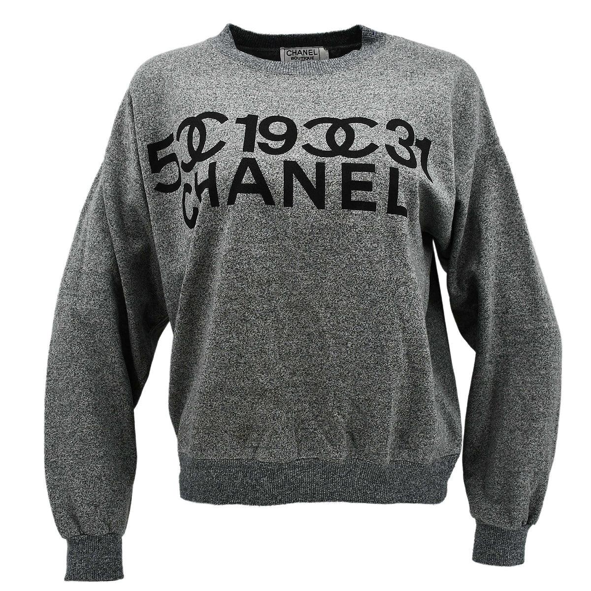 Chanel 1988 Logo Print Cotton Sweatshirt
