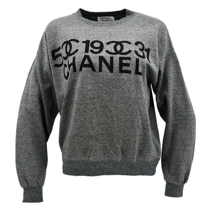Chanel 1988 Logo Print Cotton Sweatshirt