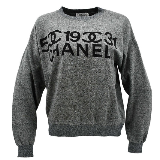 Chanel 1988 Logo Print Cotton Sweatshirt