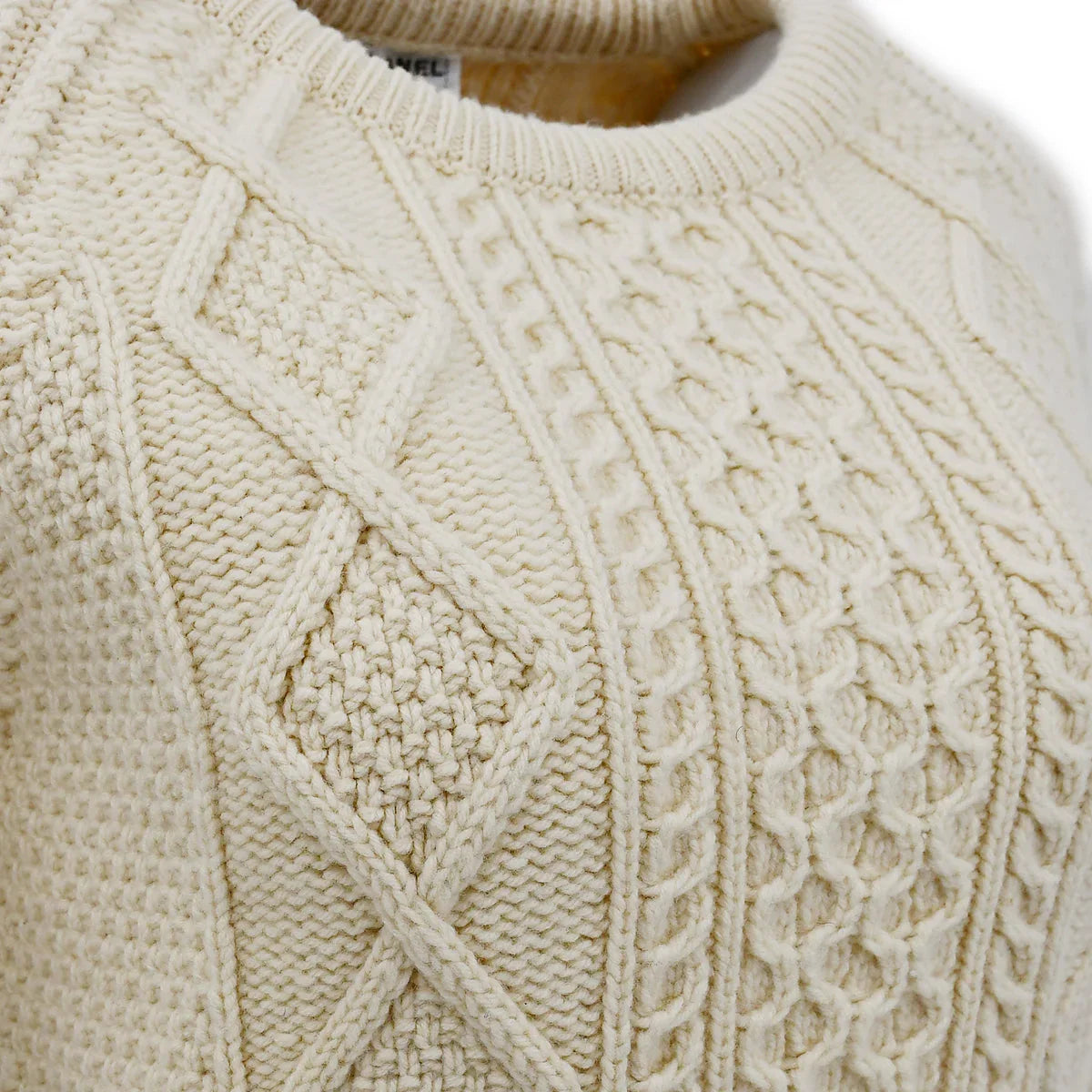 Chanel 1996 Fall Wool Fisherman Knit Jumper #44
