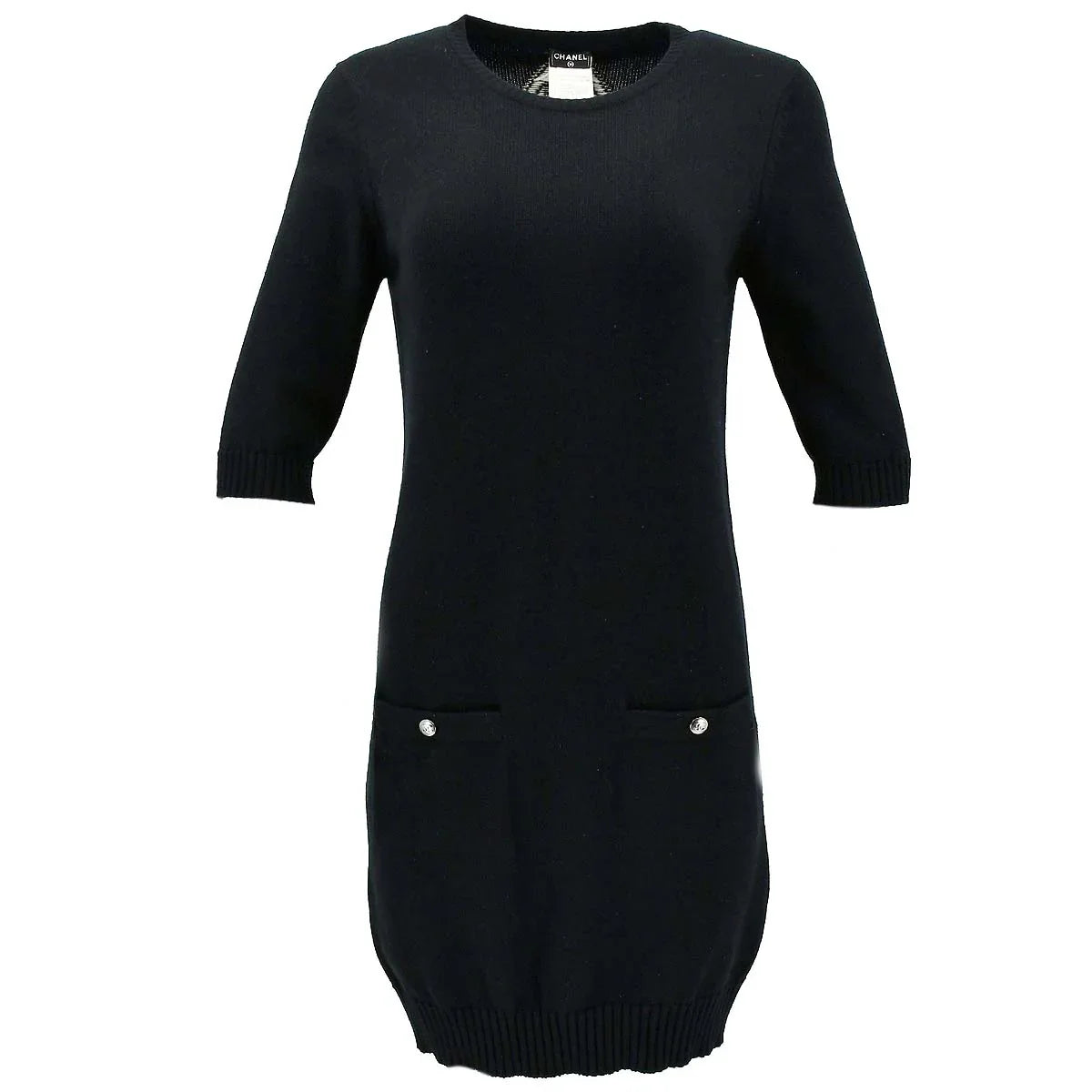 Chanel 2008 fall CC-button cashmere dress #38
