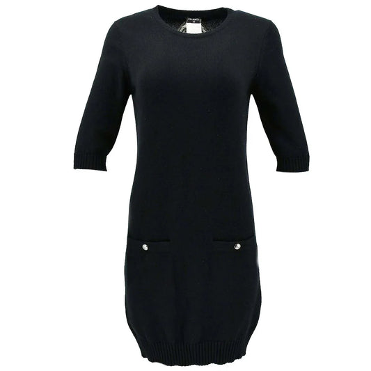 Chanel 2008 fall CC-button cashmere dress #38