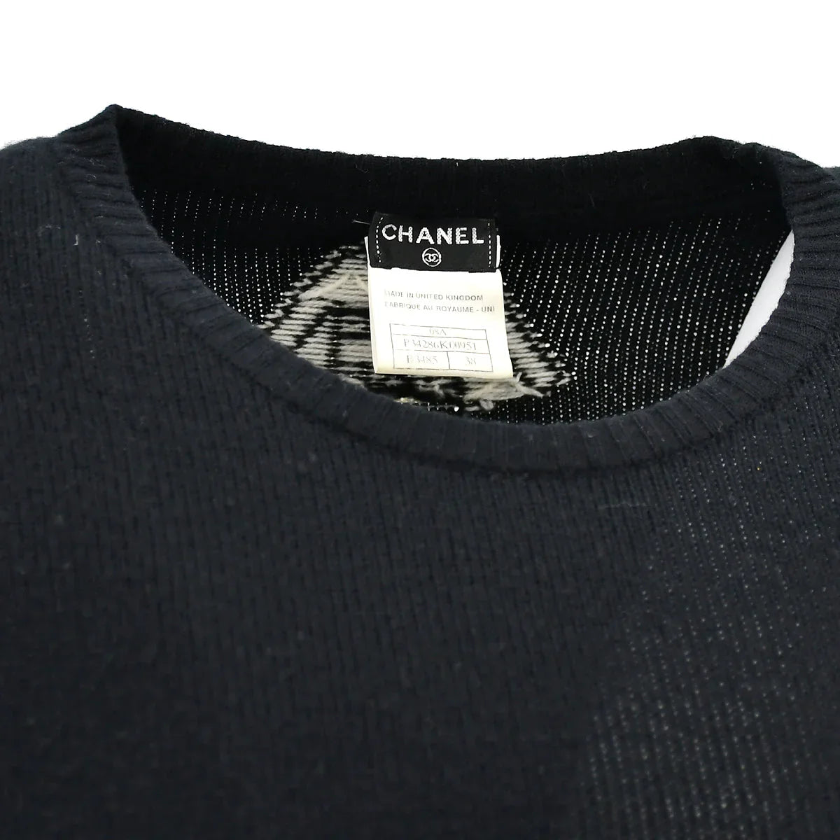 Chanel 2008 fall CC-button cashmere dress #38