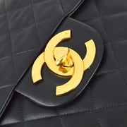 Chanel 1991-1994 Black Lambskin Maxi Classic Flap Bag