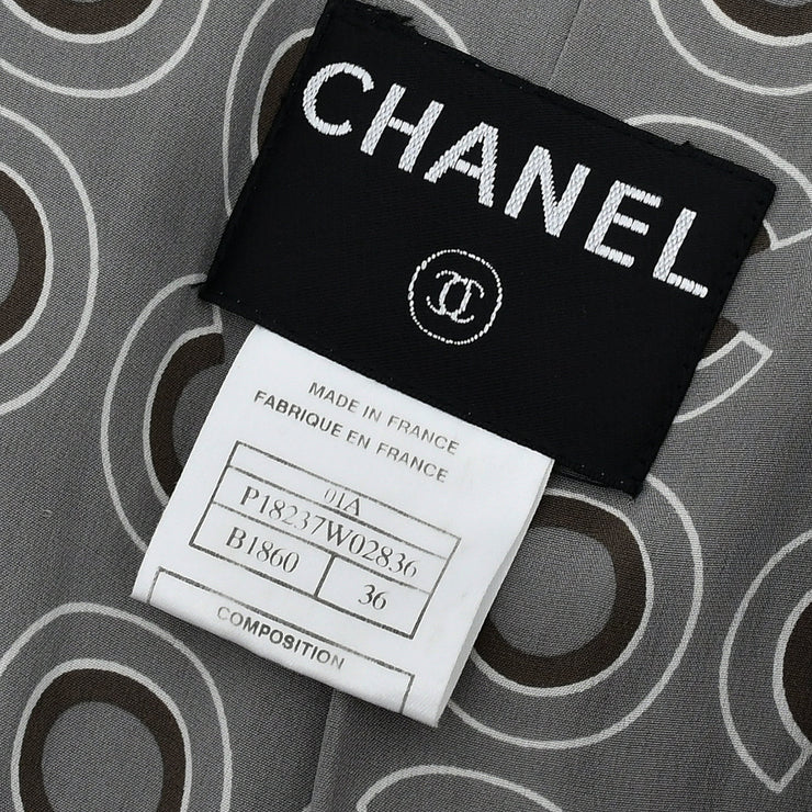 Chanel 2001 fall Coco-print tweed coat #36