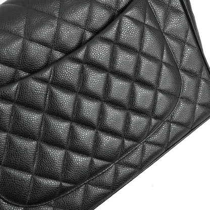 Chanel 1994-1996 Black Caviar Jumbo Classic Flap Bag