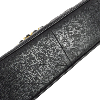 Chanel 1994-1996 Black Caviar Jumbo Classic Flap Bag