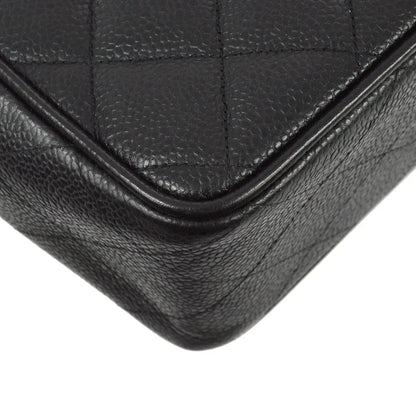 Chanel 1994-1996 Black Caviar Jumbo Classic Flap Bag