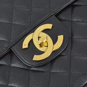 Chanel 1994-1996 Black Caviar Jumbo Classic Flap Bag