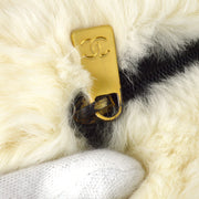 Chanel Ivory Fur Hand Warmer Shoulder Bag