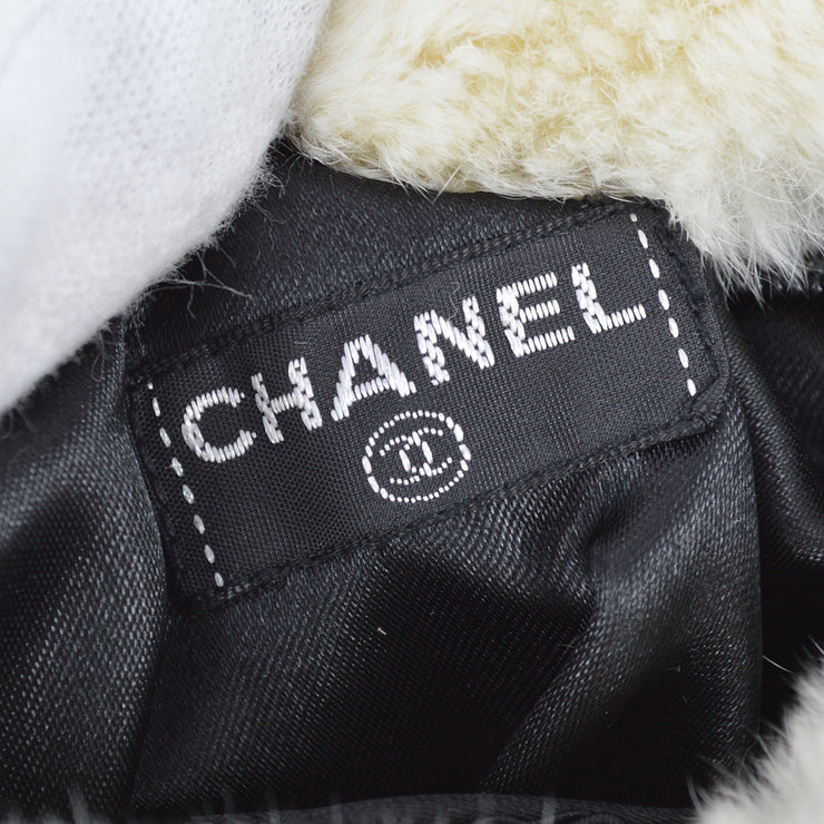 Chanel Ivory Fur Hand Warmer Shoulder Bag