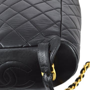 Chanel 1994-1996 Black Lambskin Large Duma Backpack