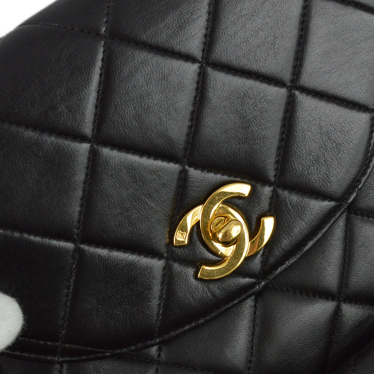 Chanel 1994-1996 Black Lambskin Large Duma Backpack