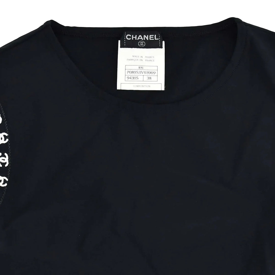 ☆レア☆CHANEL 97C チビTシャツ マイヨ ココマーク 黒 サイズ44