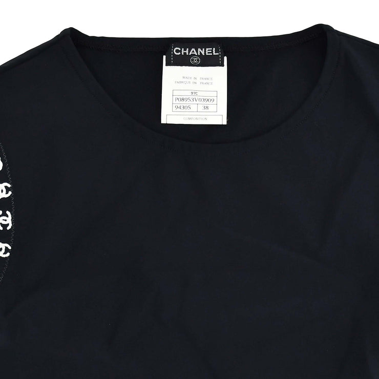 シャネル クロップド丈 Tシャツ ブラック #38 97C – AMORE Vintage Tokyo