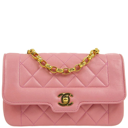 Chanel * 1989-1991 Pink Lambskin Border Flap Bag