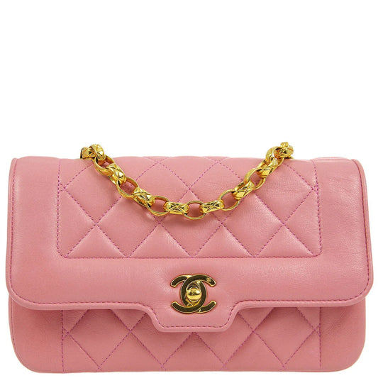 Chanel * 1989-1991 Pink Lambskin Border Flap Bag