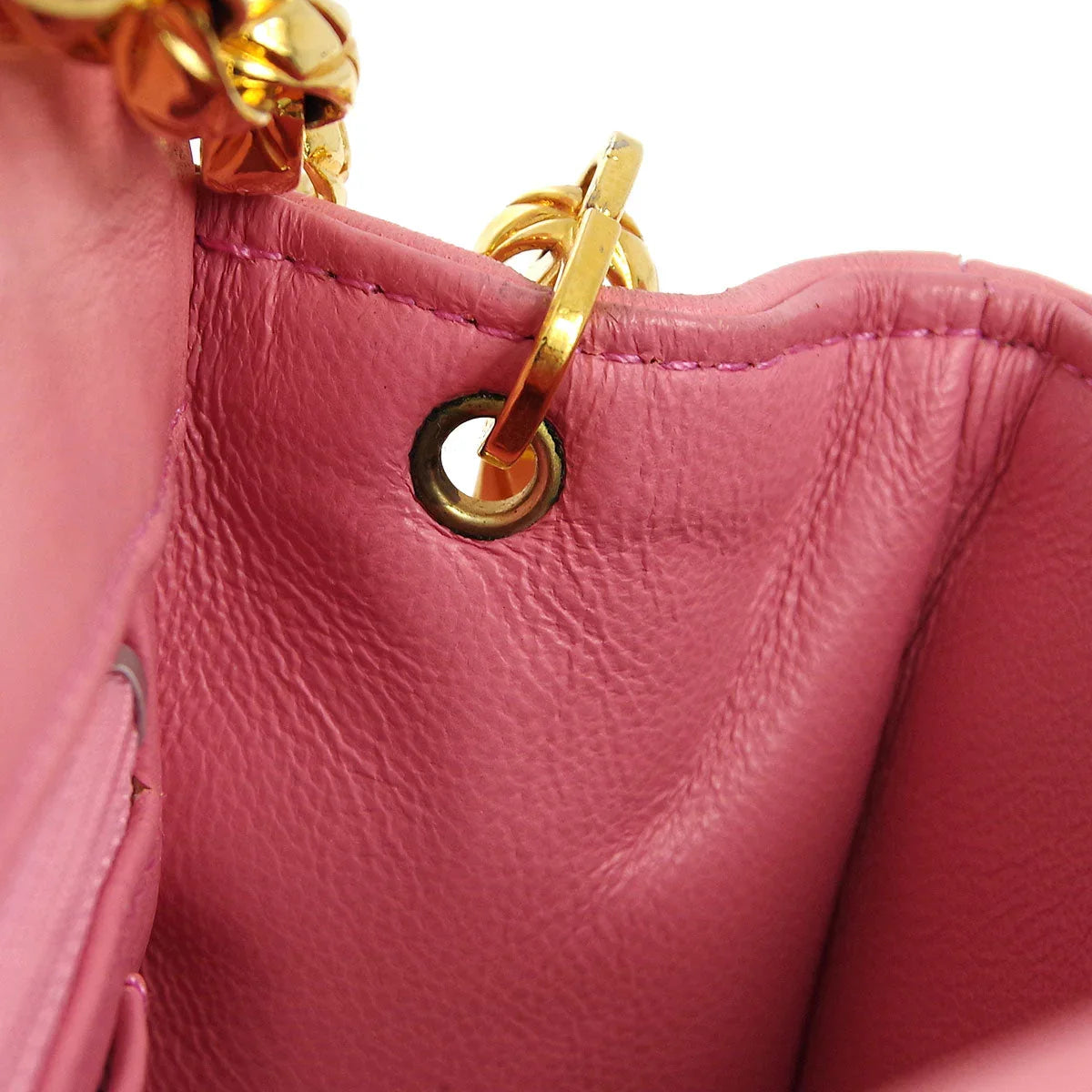 Chanel * 1989-1991 Pink Lambskin Border Flap Bag