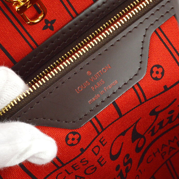 Louis Vuitton 2013 Damier Neverfull MM Shoulder Tote Bag N51105