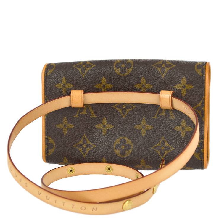 Louis Vuitton 2001 Monogram Pochette Florentine Bum Bag #XS M51855