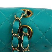 Chanel * 2000-2001 Blue Lambskin Medium Classic Double Flap Bag