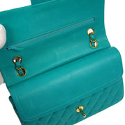 Chanel * 2000-2001 Blue Lambskin Medium Classic Double Flap Bag