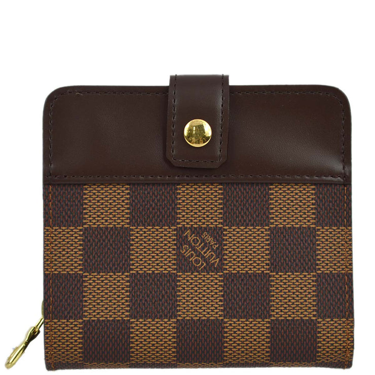 Louis Vuitton 2003 Damier Compact Zip Wallet N61668