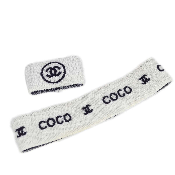 Chanel White Sports Line Wristband Headband – AMORE Vintage Tokyo