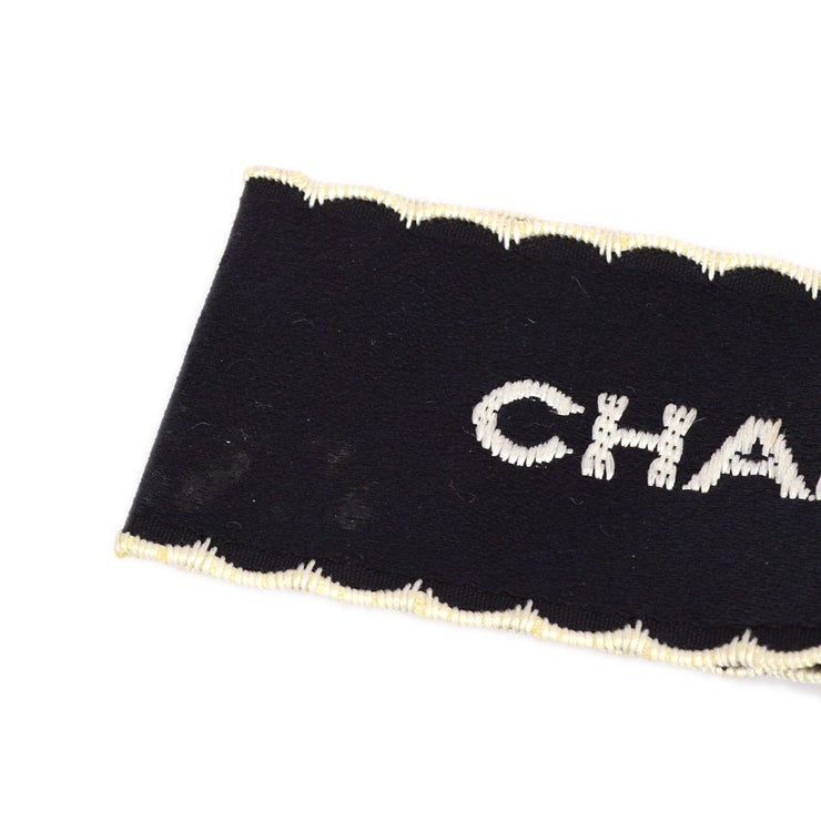 Chanel Bow Brooch Pin Black