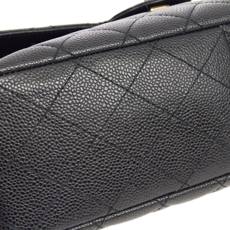 Chanel * 1997-1999 Black Caviar Jumbo Classic Flap Bag