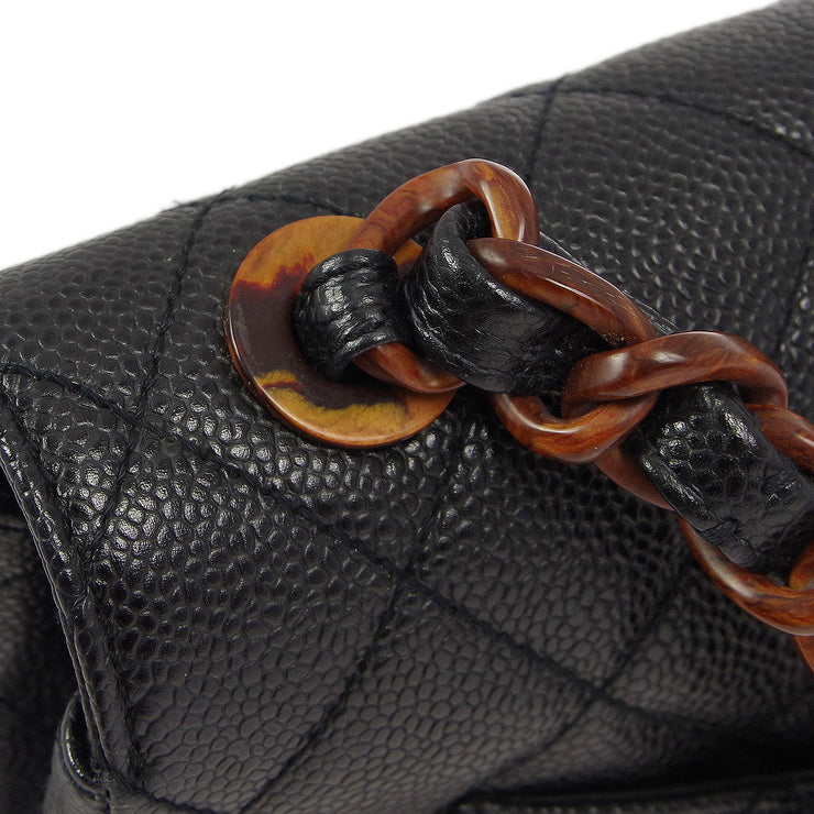 Chanel * 1997-1999 Black Caviar Jumbo Classic Flap Bag