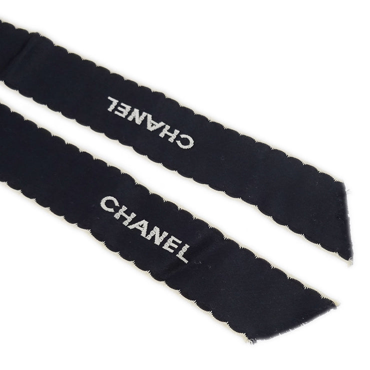 Chanel Bow Brooch Pin Black