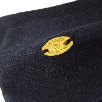 Chanel Bow Hair Barrette Black Satin