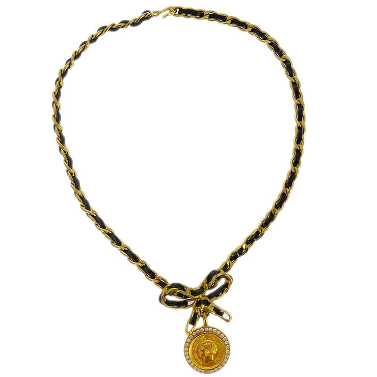 Chanel 1996 Crystal & Gold Medallion Choker