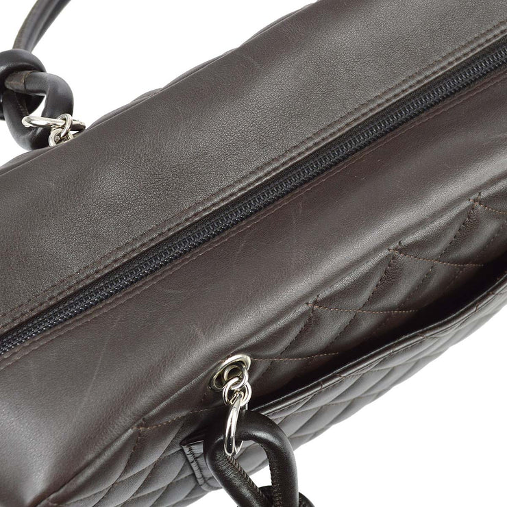 Chanel 2005-2006 Brown Calfskin Cambon Ligne Bowling Bag