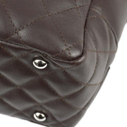 Chanel 2005-2006 Brown Calfskin Cambon Ligne Bowling Bag