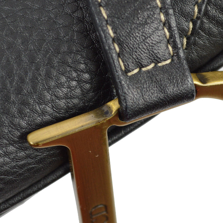 Christian Dior 2002 Black Saddle Handbag
