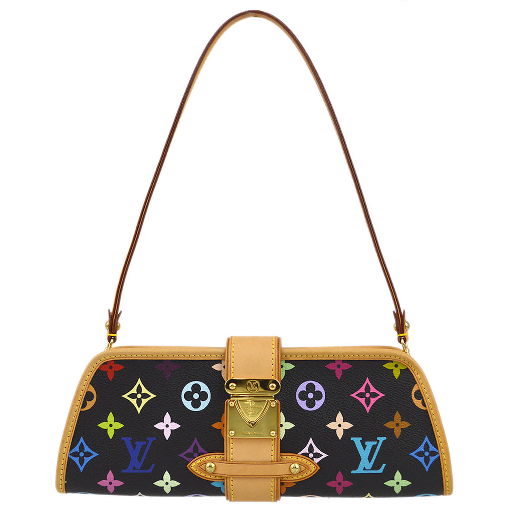 Louis Vuitton 2005 Black Monogram Multicolor Shirley Handbag