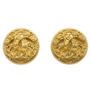 Chanel 1994 Gold 'CC' Filigree Earrings