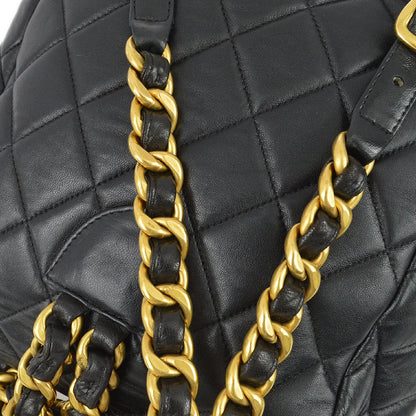 Chanel 1996-1997 Black Lambskin Large Duma Backpack