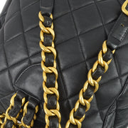 Chanel 1996-1997 Black Lambskin Large Duma Backpack