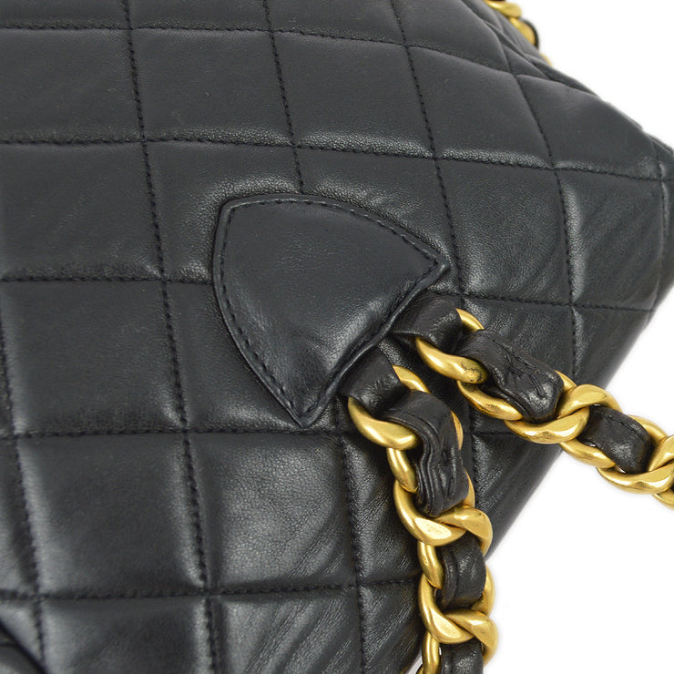 Chanel 1996-1997 Black Lambskin Large Duma Backpack