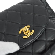 Chanel 1996-1997 Black Lambskin Large Duma Backpack