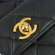 Chanel 1996-1997 Black Lambskin Large Duma Backpack