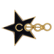 Chanel Star COCO Brooch Pin Black 01P