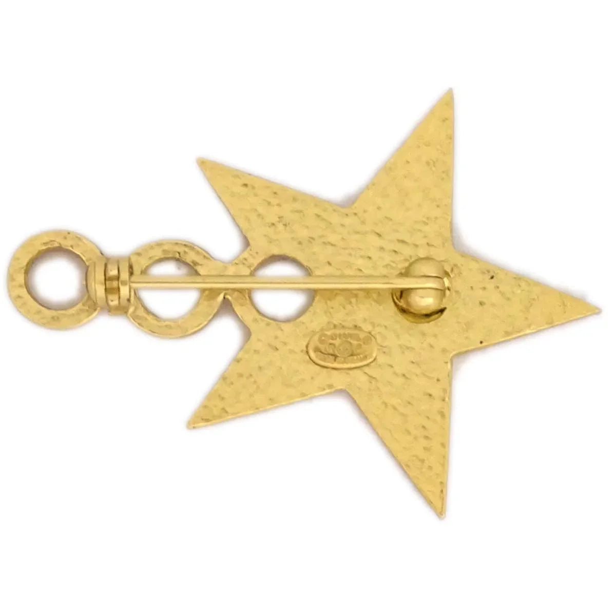 Chanel Star COCO Brooch Pin Black 01P